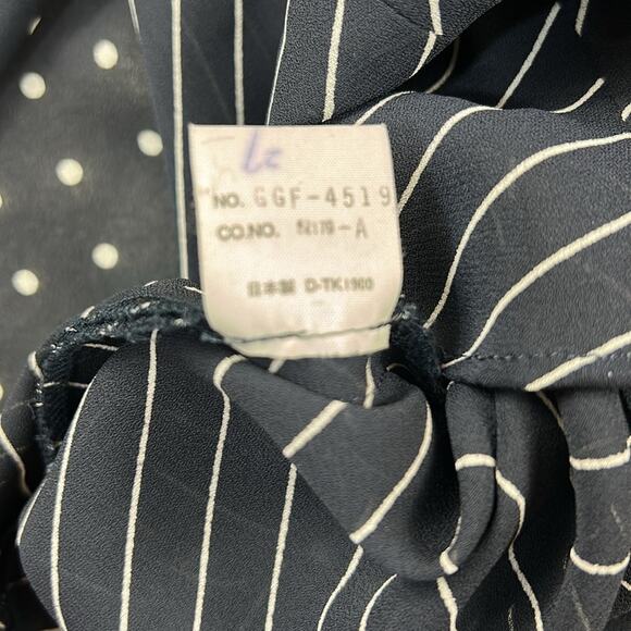 Rope blue and white polka dot chiffon fit and flare dress, 9at or S - Picture 12 of 12